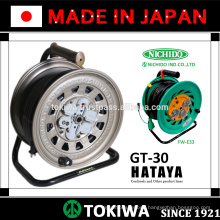 HATAYA & NICHIDO manufactured cord reel with high adaptability to working environments (small retractable cable)